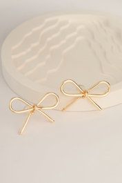 Heliophilia Silver Pendientes de Metal Dorados con Recubrimiento de Laca